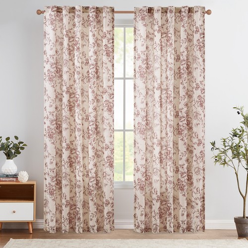 Floral curtains living room - room, 2
