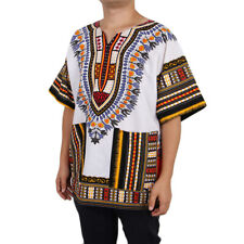 Men's Dashiki Shirt Colorful African Festival Tribal Clothing Kaftan Poncho