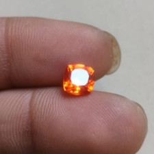 Asscher Cut Orange Sapphire