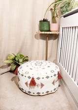 Pouffe BoHo Style Foot Stool Bean Bag Pre Filled with Beads Meditation Cushion