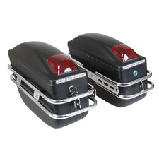 2x Black Saddlebags Luggage