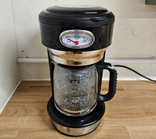 Russell Hobbs Black & Stainless Steel Retro Filter Coffee Maker w/ Mug Style Jug