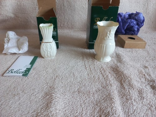 Belleek small vases - x,