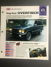 1990 Rover Range Overfinch IMP "Hot Cars" Spec Sheet, Folder, Brochure L@@K
