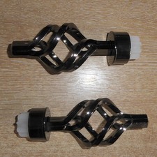 Kimlos B&Q GoodHome finials for 28mm curtain poles black nickel item 2