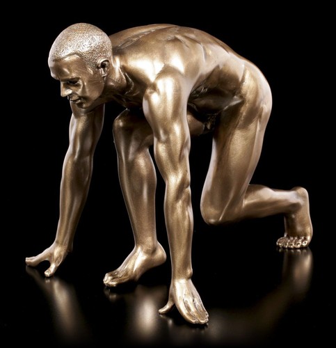 Male nude figure sprinter - nude,