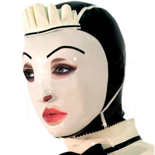 Latex hood open - open, mouth