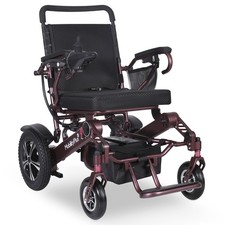 MobilityPlus+ Lightweight Electric Wheelchair Red | Instant Folding, 24kg, 4mph