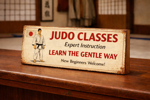 Judo sign vintage style joudo - judo,