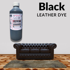 Black leather dye colour