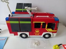 Playmobil Fire Engine Working Lights and Sirens, lots of accessories, EUC