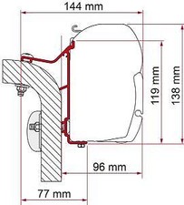 Fiamma F45 Adapter Kit Hymer Van/B2 450Cm 98655-246
