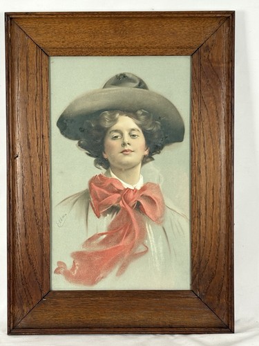 Edwardian lady large hat - lady,
