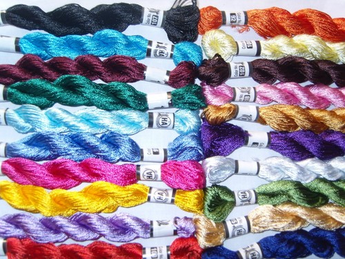 New silk hand - silk, embroidery