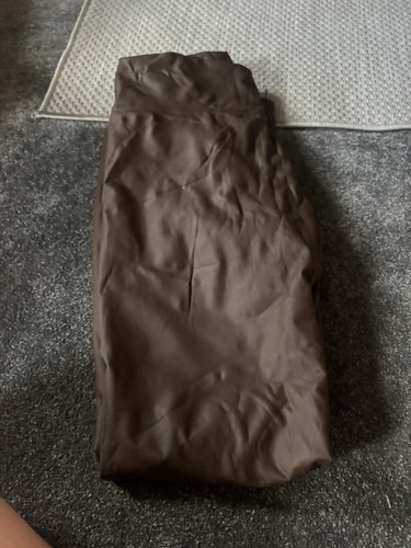 Brown leather leggings - leggings,, fleece