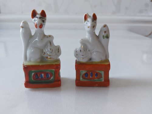 Japanese miniature pair - , of