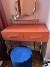 Pink gold drawer dresser