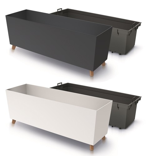 Trough planter with - legs, 77cm