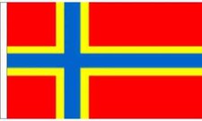 18" x 12" (45 x 30 cm) Orkney Isles New Polyester Sleeved Hand Waving Boat Flag