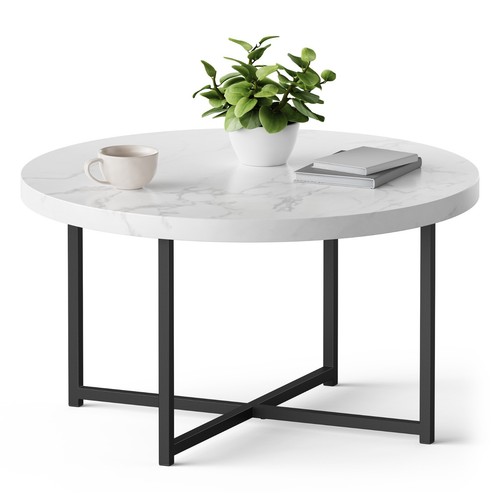 Marble effect coffee table - coffee,
