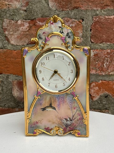 Porcelain quartz mantel clock - porcelain,