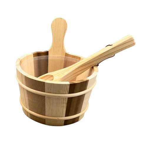 Wood sauna barrel and - barrel, ladle