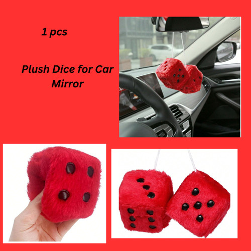 Fuzzy plush dice for car - plush,