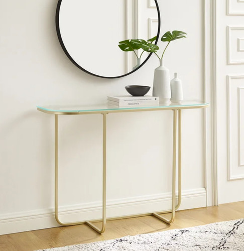 Modern console table half moon - modern,