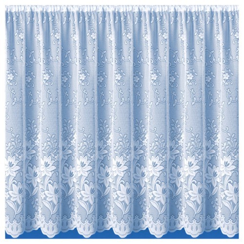 Floral lace white - net, curtain