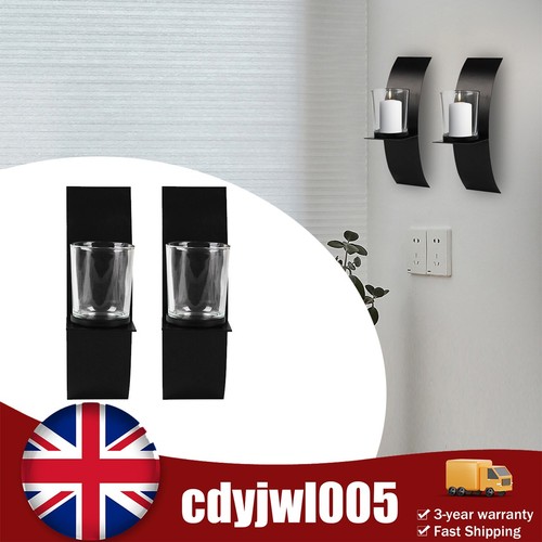 2pcs metal candlestick black - metal,
