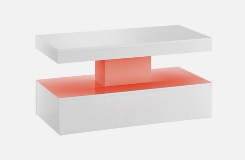 White gloss coffee table with - coffee,