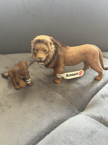 Schleich lion and cub - lion,