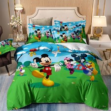 Mickey Minnie Mouse Duvet Quilt Cover Bedding Set Pillow Cases All Sizes UK Size