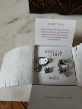 Stella Dot Silver Accent Arrow Head Convertible Earrings