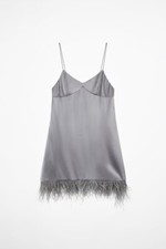 zara satin dress with