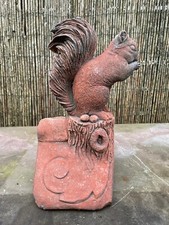 Squirrel Ridge Tile Roof finial 90° angled Squirrel statue Garden feature