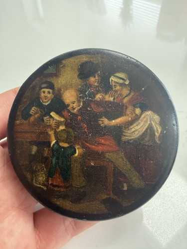 Antique snuff box hand - box,