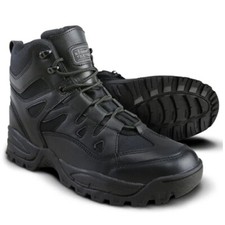 Black Army Ranger Boots Leather Combat Patrol Military Work Security Boys Mens