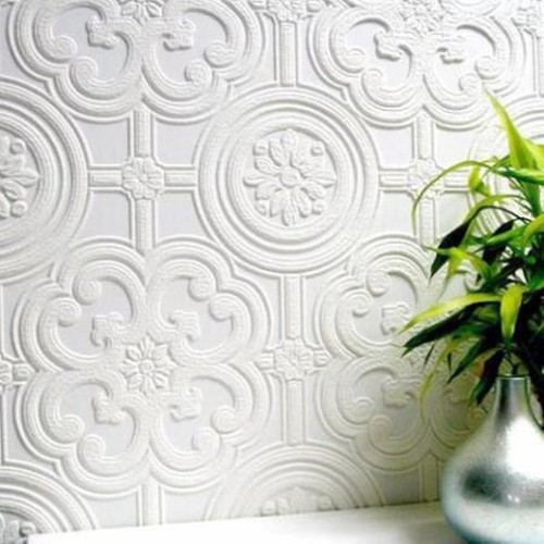 White paintable anaglypta - paintable,