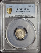 1876-D Germany Silver 20