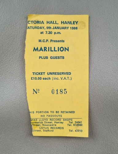 Concert ticket marillion at - marillion, (at