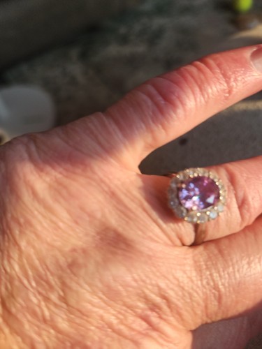 Qvc diamonique rose - diamonique, amethyst