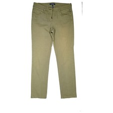 Gardeur Women's Shape Jeans Pants Stretch Slim Leg Mid Rise 38 M W29 L28 Khaki Green