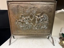 Brass Victorian Scene Embossed