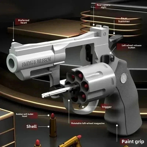 Zp5 revolver soft bullet toy - revolver,