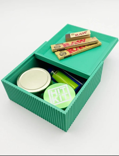 Magnetic stash box with - box,