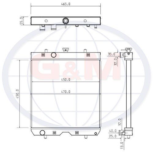 Radiator for kubota - for,