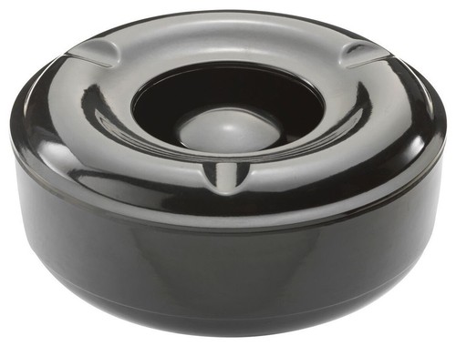 Windproof ashtray lidded black - windproof,