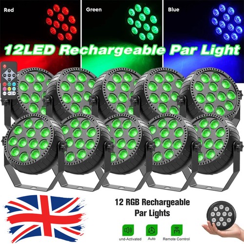 10x rechargeable par lights - rechargeable,