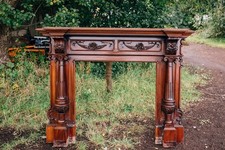 Antique Victorian Fireplace Surround beautifully carved Mahogany